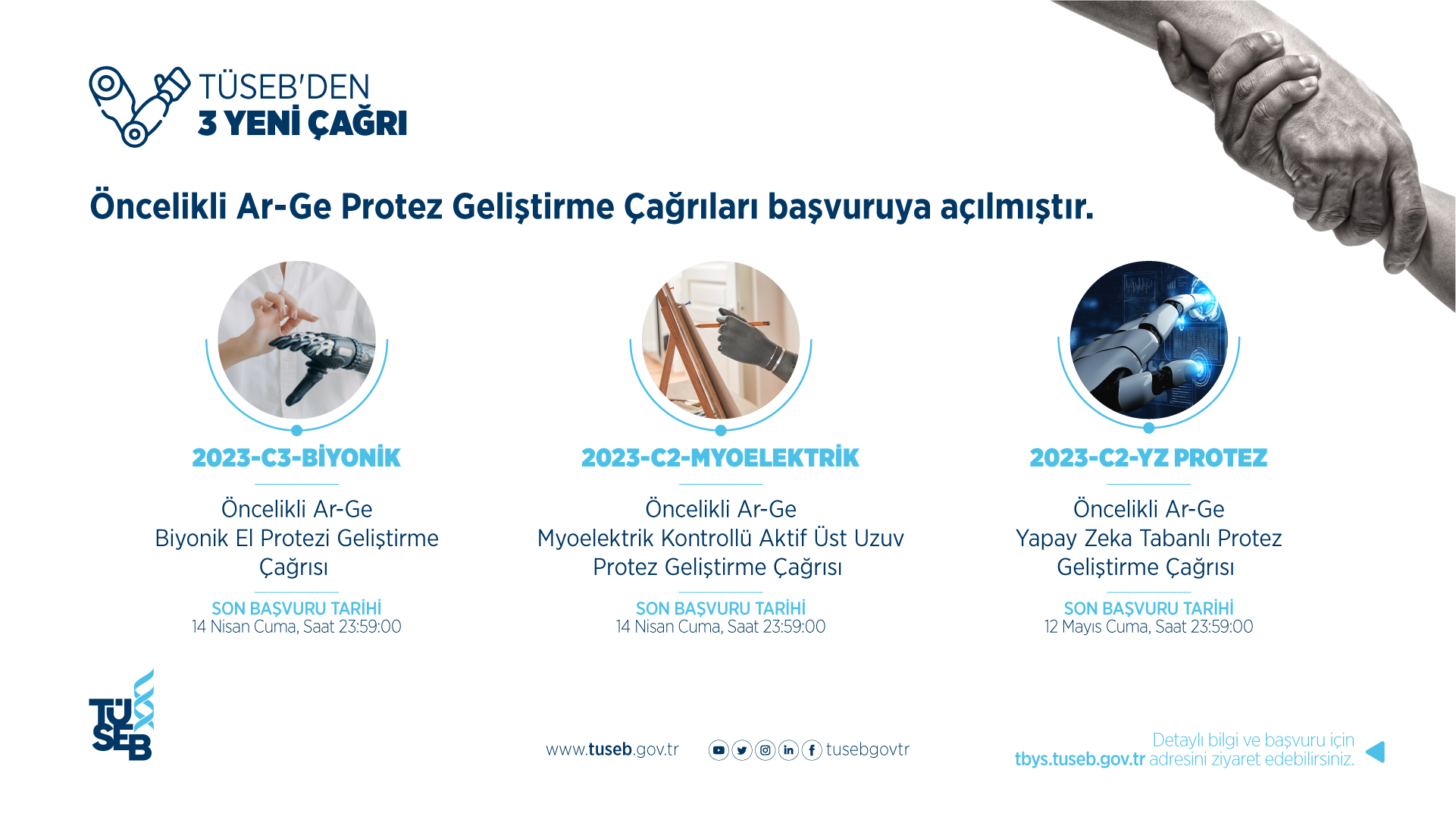 C Grubu Öncelikli Ar-Ge Proje Çağrı Serisinin ilk 3 Çağrısı Yayınlandı