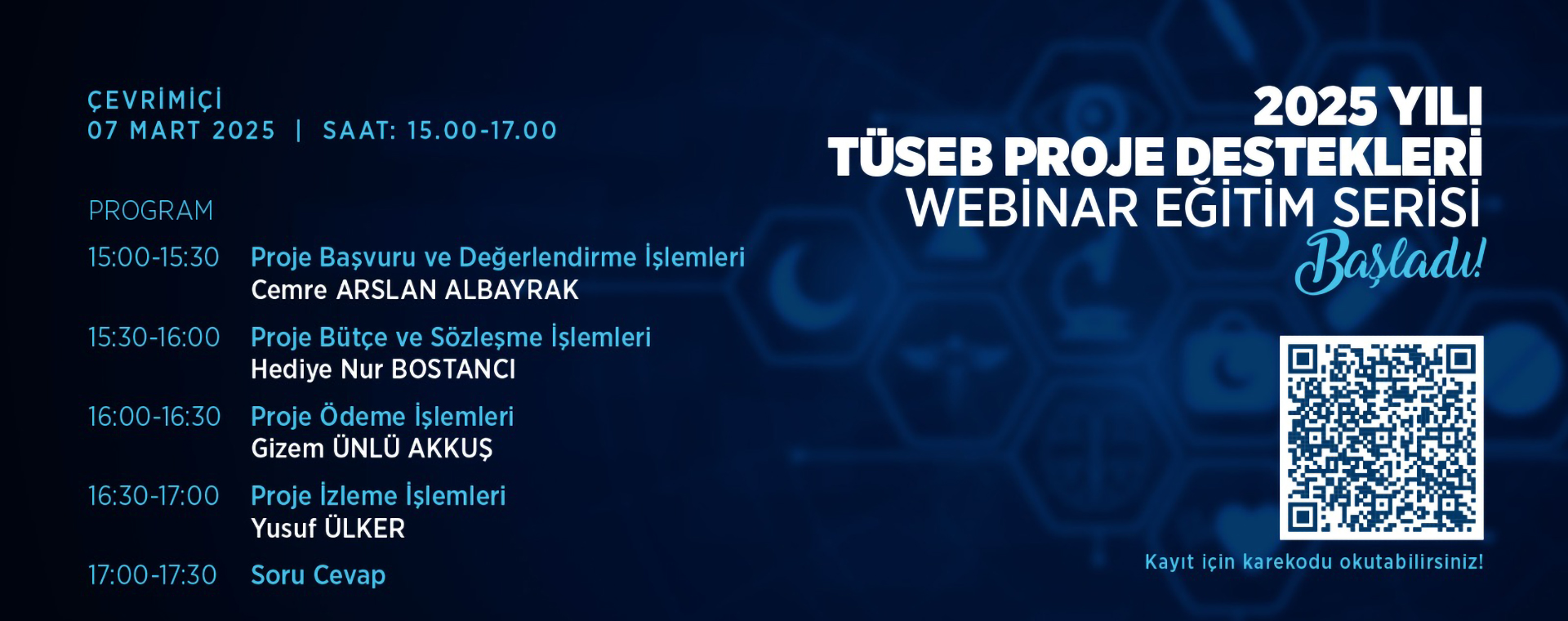 2025 Yılı TÜSEB Proje Destekleri Webinar Eğitim Serisi Başladı