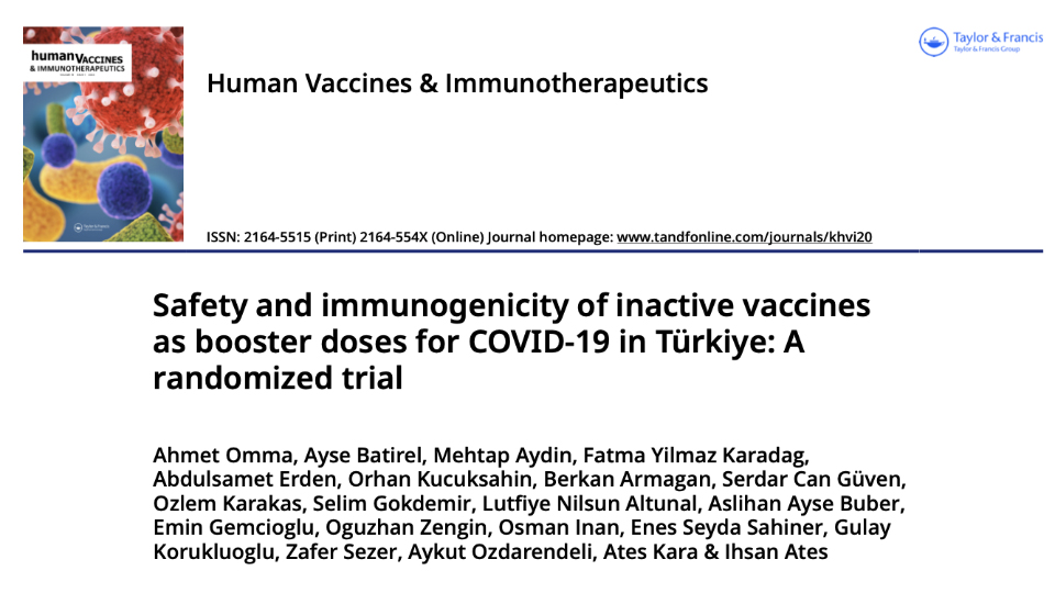 Safety and immunogenicity of inactive vaccines as booster doses for COVID-19 in Türkiye: A randomized trial