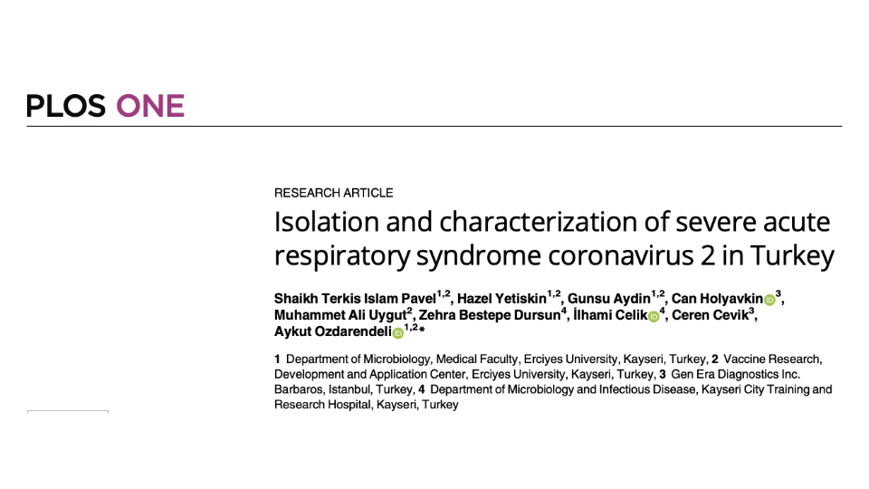Isolation and characterization of severe acute respiratory syndrome coronavirus 2 in Turkey