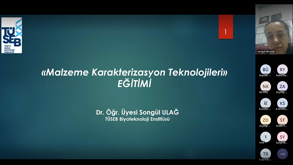 BİYAŞAM Training Series "Material Characterization Technologies (Online) Training"