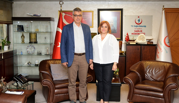 Enstitü Başkanımız Prof. Dr. Figen ÇİZMECİ ŞENEL İstanbul İl Sağlık Müdürü Prof. Dr. Kemal MEMİŞOĞLU’nu makamında ziyaret etti.