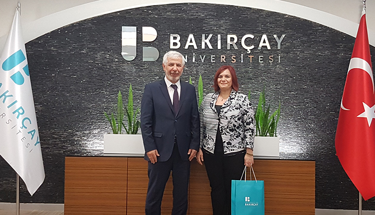Enstitü Başkanımız Prof. Dr. Figen ÇİZMECİ ŞENEL, İzmir Bakırçay Üniversitesi Rektörü Prof. Dr. Mustafa BERKTAŞ’ı makamında ziyaret etti.