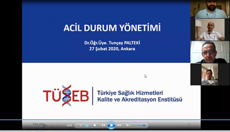 TÜSKA Webinar Eğitimlerinin İlki Sağlıkta Akreditasyon Denetçi ve Denetçi Adaylarına gerçekleştirildi.