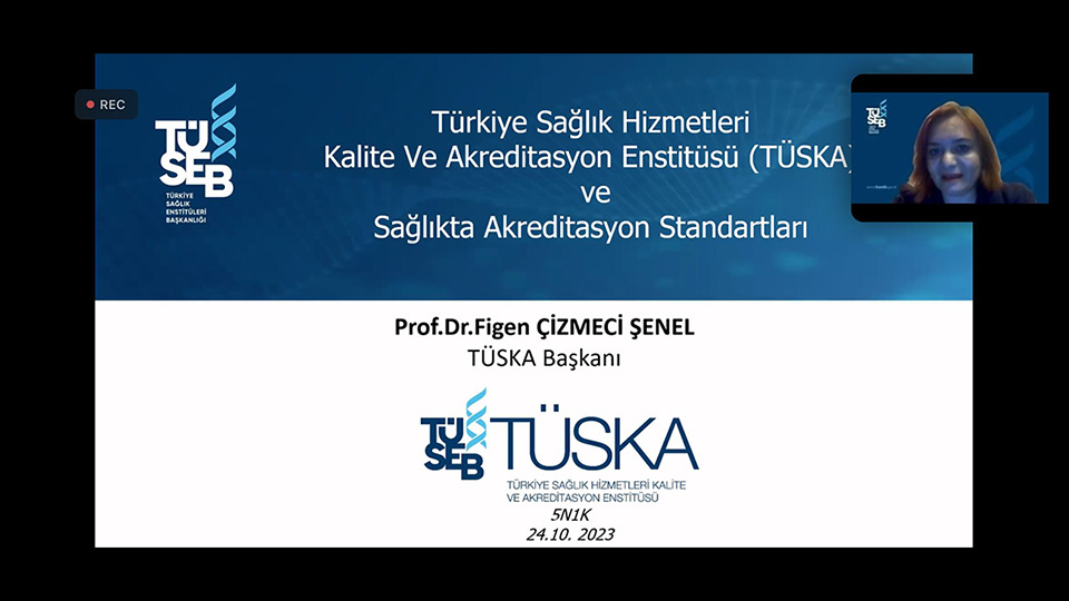 TÜSKA Başkanı Prof. Dr. Figen ÇİZMECİ ŞENEL, 24 Ekim 2023 Tarihinde 5N1Kalite Okulu’nun Düzenlediği Webinara Konuşmacı Olarak Katılım Sağladı