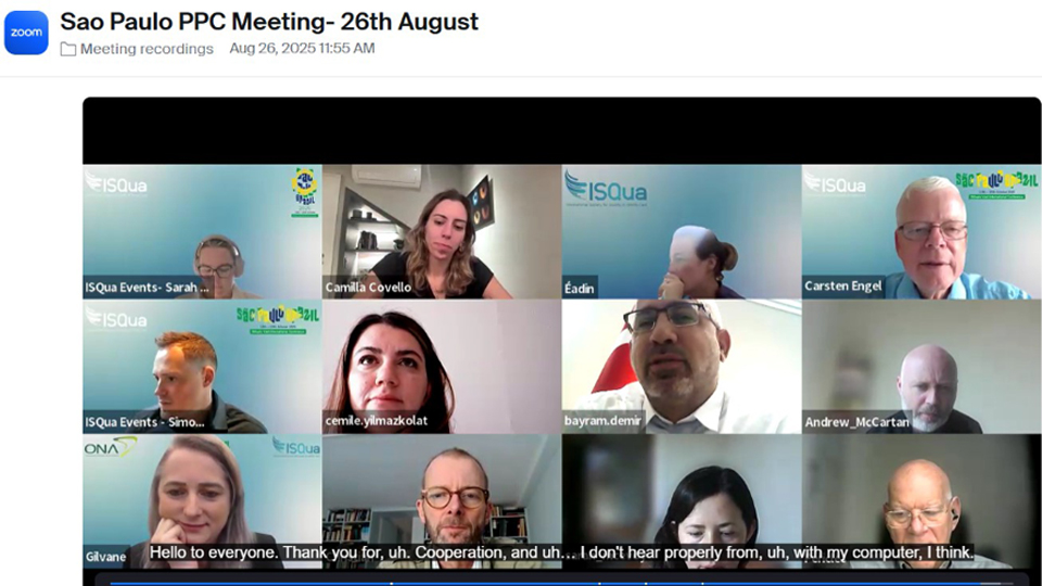 ISQua 2025 São Paulo 41st International Conference Preparatory Meeting