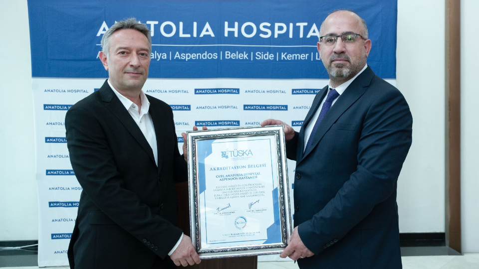 Anatolia Hospital Aspendos Has Been Accredited by TÜSKA