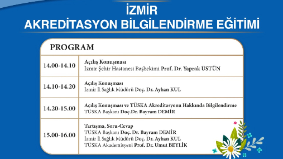 Sağlık Tesisleri TÜSKA Akreditasyon Bilgilendirme Toplantısı!