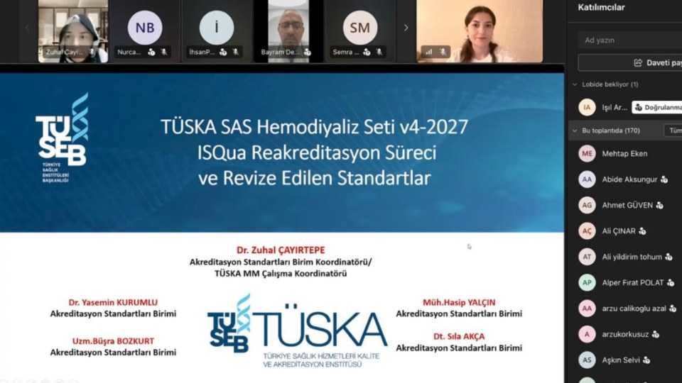 TÜSKA Conducted the "Hemodialysis Set (v4.0/2027) Revision Training for Health Accreditation Surveyors" on August 25, 2026