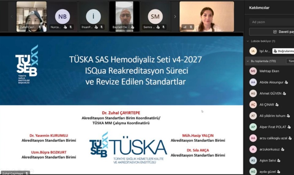 TÜSKA Tarafından 25 Ağustos 2026 Tarihinde “Sağlıkta Akreditasyon Denetçilerine Yönelik Hemodiyaliz Seti (v4.0/2027 Revizyon Eğitimi” Gerçekleştirildi - görsel 1