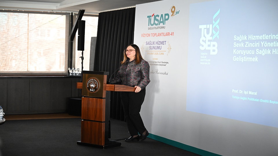 Türkiye Sağlık Politikaları Enstitüsü Başkanı, TÜSAP 41. Vizyon Toplantısında Konuşma Gerçekleştirdi