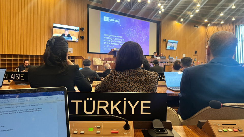  TÜYZE Başkanı, UNESCO’da Nöroteknoloji’nin Etik Boyutlarına İlişkin Müzakerelere Katıldı