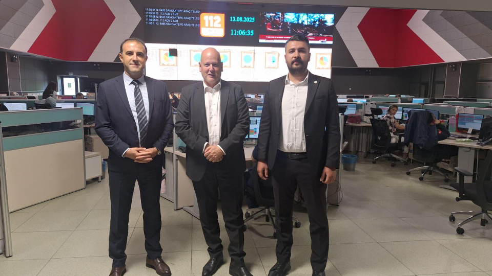  TÜYZE Başkanı 112 Acil Komuta Kontrol Merkezi’ni Ziyaret Etti